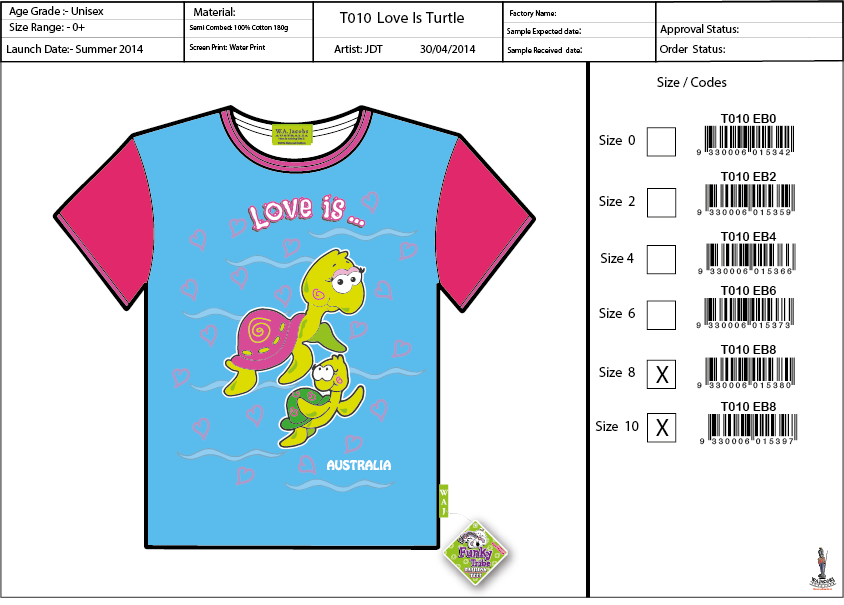 T010 EB Love Is Tee Shirt Sell Sheet A4