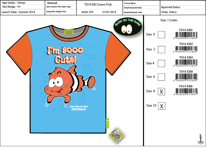 T014 EB Clown Fish Shirt Sell Sheet A4
